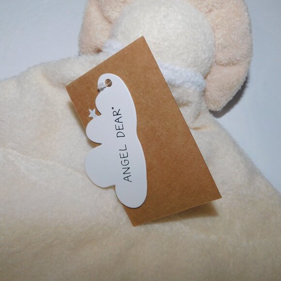 Angel Dear Pale yellow Tan Plush Lion Security blanket Baby lovey Nunu NEW - Picture 5 of 6